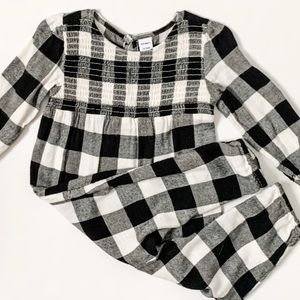 Old Navy black and white check baby girl one piece